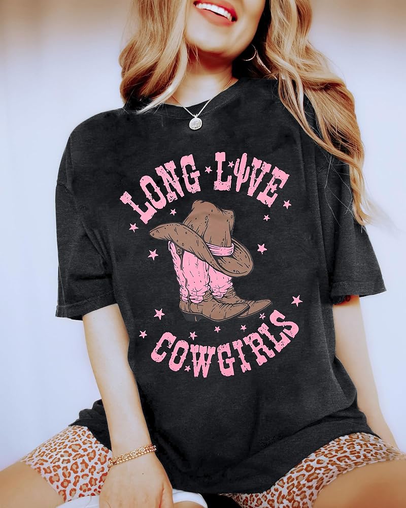 MOUSYA Lets Go Girls Shirt for Women Western Cowgirls
